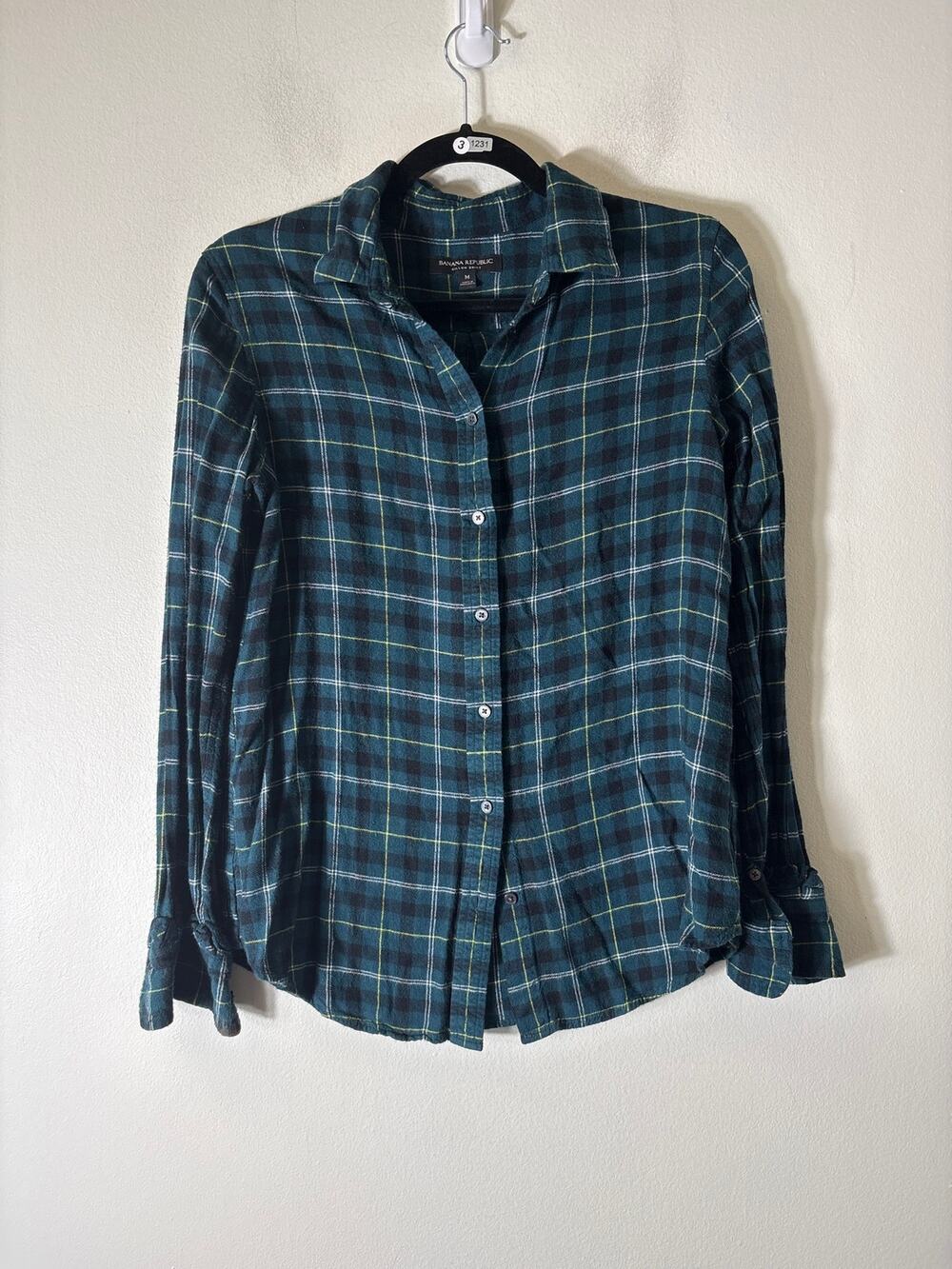 Banana Republic Dark Green "Dillon" Long Sleeve Shirt Sz M